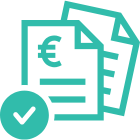 Financiële check icoon